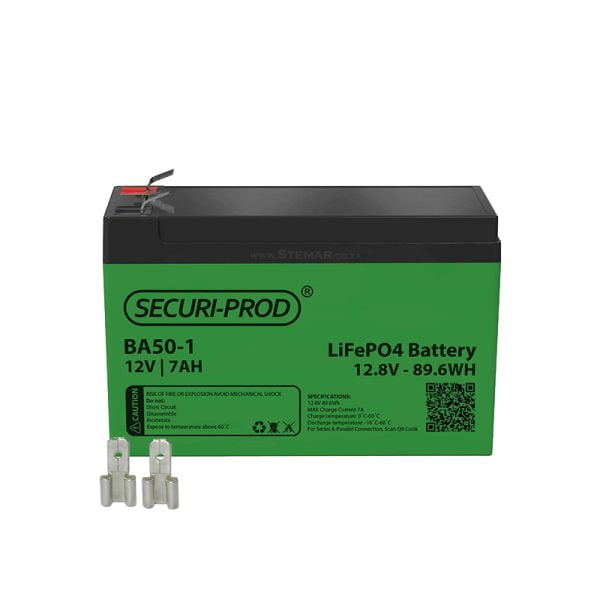 Securi-Prod 7ah 12.8v Lithium (LiFePO4) Battery front