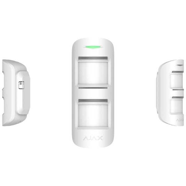 Ajax MotionProtect Outdoor showing front, side and back