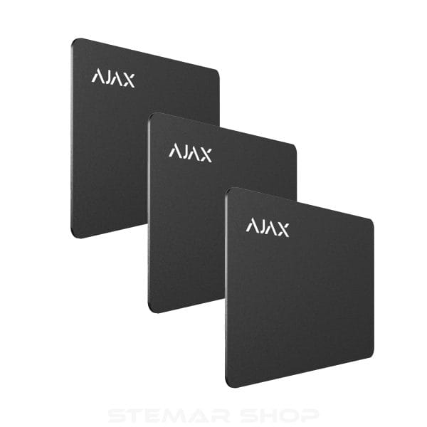 Ajax Pass Cards Black - pack of 3