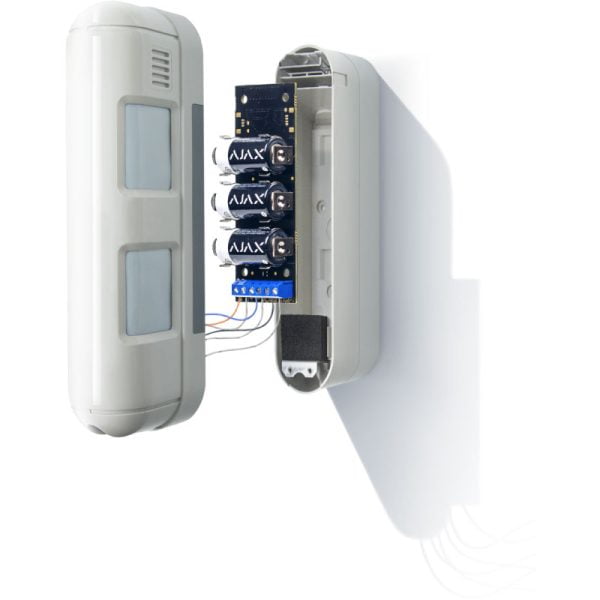 Ajax Transmitter installed in Optex BX80 outdoor detector