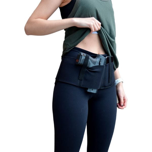 Byrna Belly Holster - Stretch Fit worn by lady