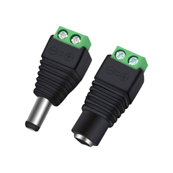 DC Jack incl Terminal Connector Block - Pair