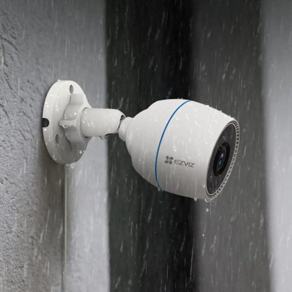 EZVIZ H3c Smart WiFi Camera installed on wall