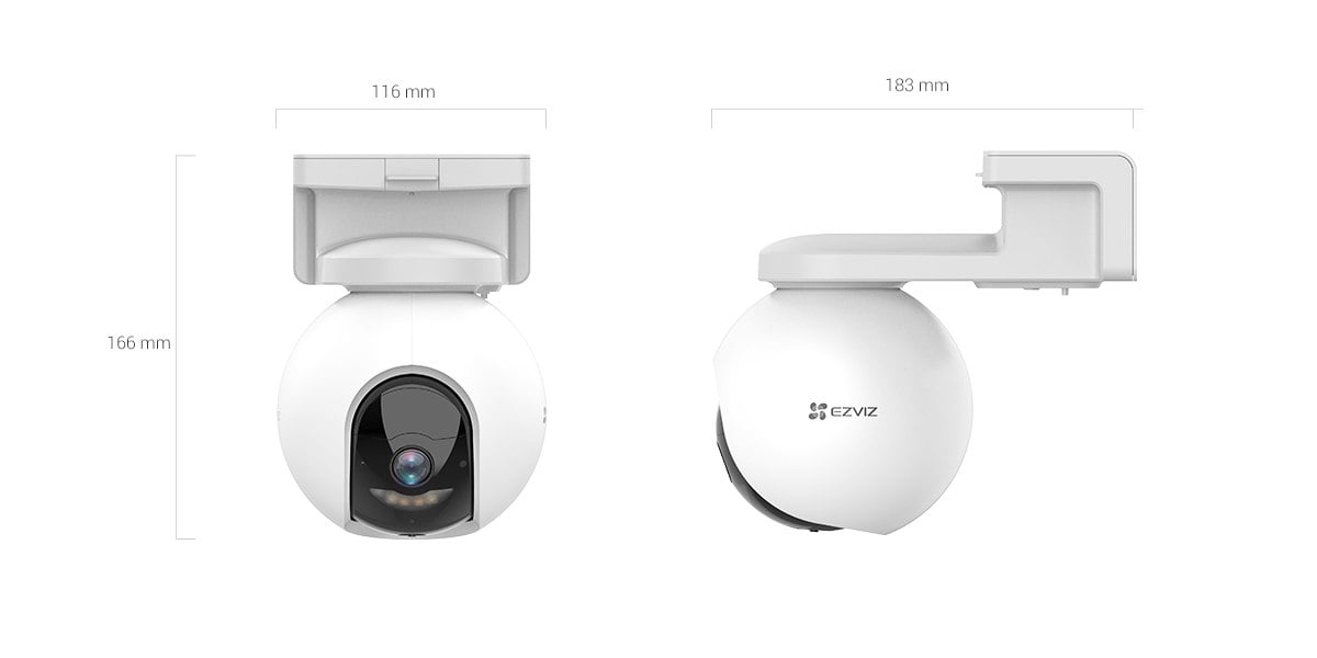 EZVIZ HB8 Camera dimensions