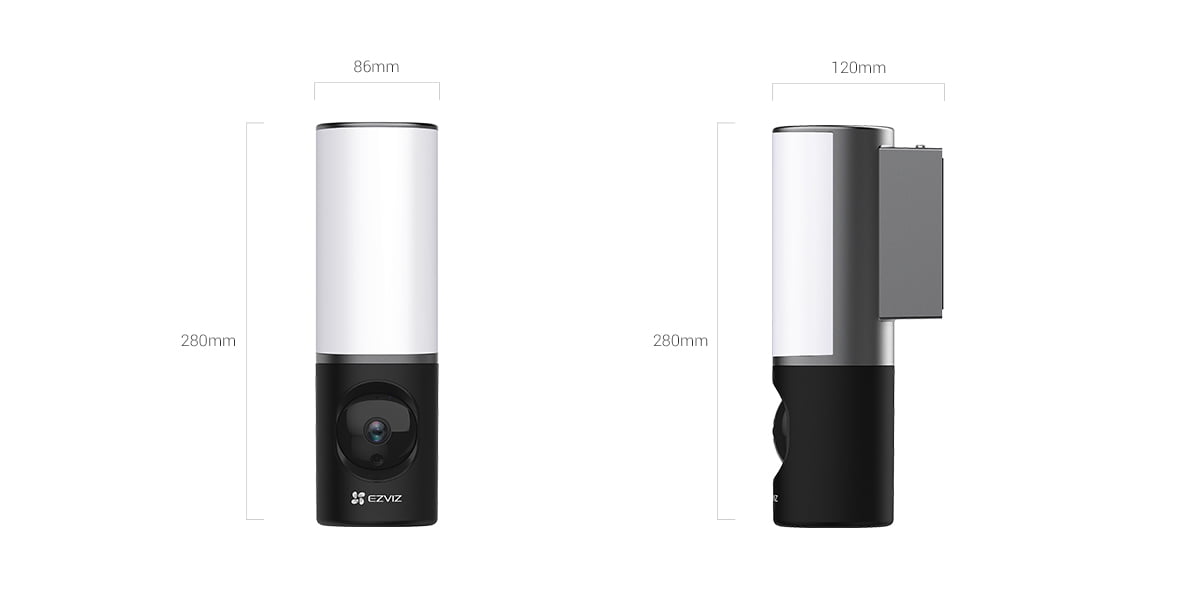 EZVIZ LC3 Wall Light Camera dimensions