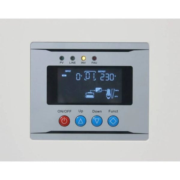 Mecer 1kVA Lithium Battery Trolley Inverter LCD panel turned on