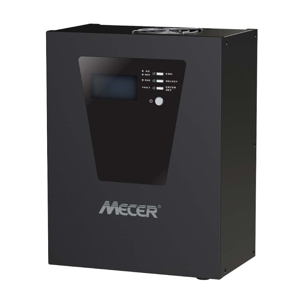 Mecer IVR-1200MPPT 1200VA Inverter | 1000W | 12V DC-AC with LCD Display | Solar Charger