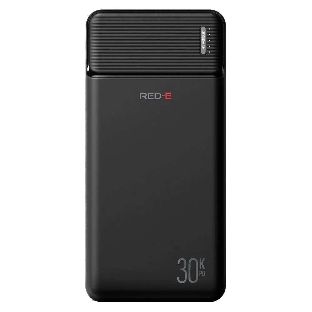 RED-E RC30 PD Powerbank 30,000mAh LED front view