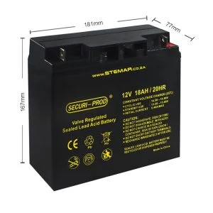 Securi-Prod 12v 18Ah SLA Battery