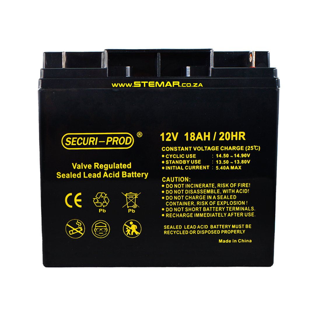 Securi-Prod 12v 18Ah SLA Battery