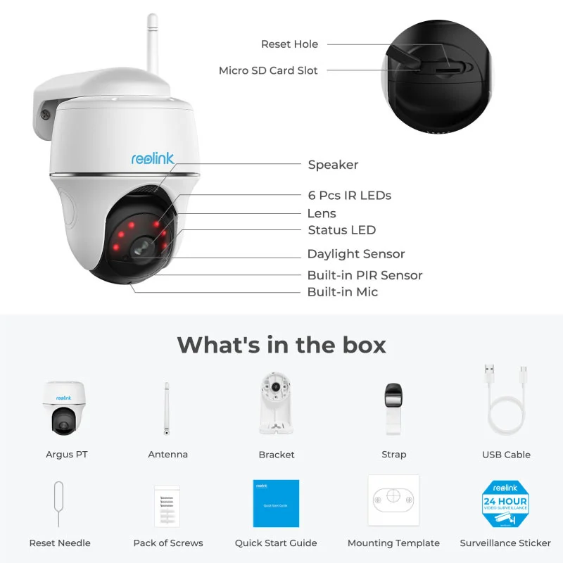 Reolink Argus PT Wifi Battery Camera 4MP - Image 4
