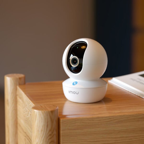 IMOU Range RC 3MP Indoor WiFi Camera on wooden table