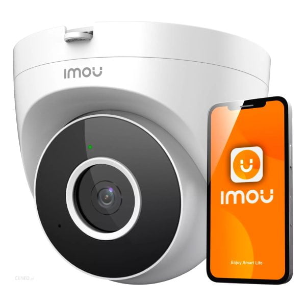 IMOU Turret SE 4MP with IMOU mobile app displayed