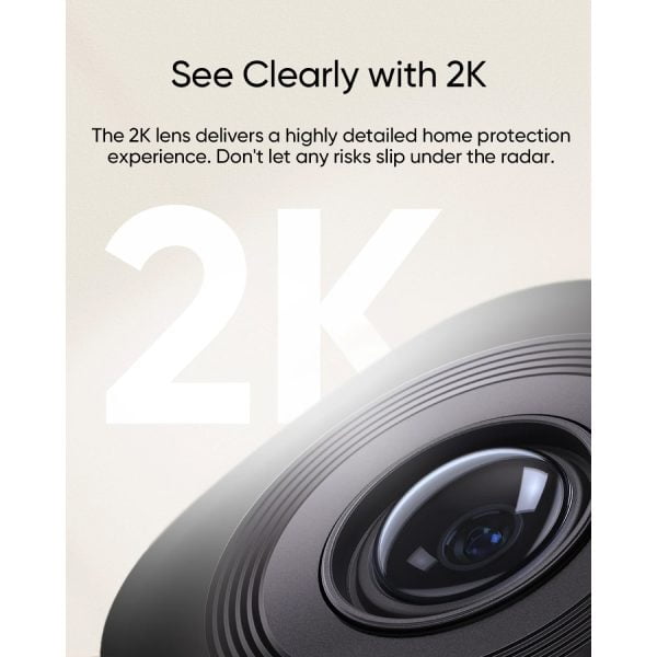 See clearly in 2K resolution with Eufy C220 Indoor Pan & Tilt Security Camera