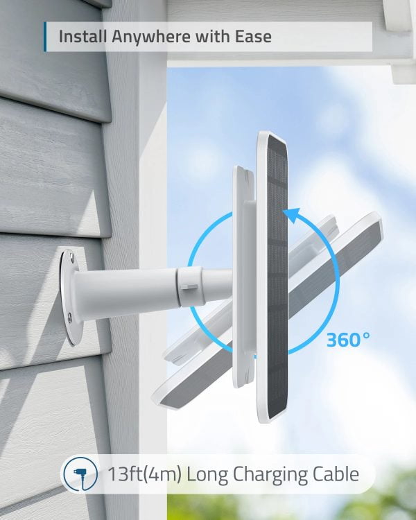 Eufy Solar Panel Charger showing angles for adjustment