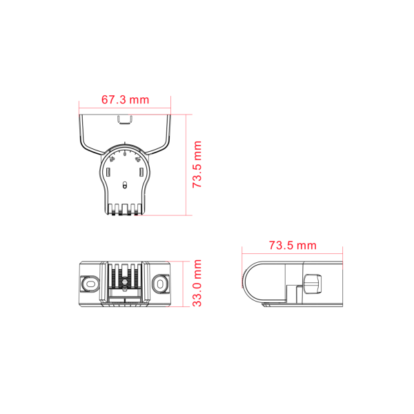 Hikvision AX Pro Swivel Bracket dimensions