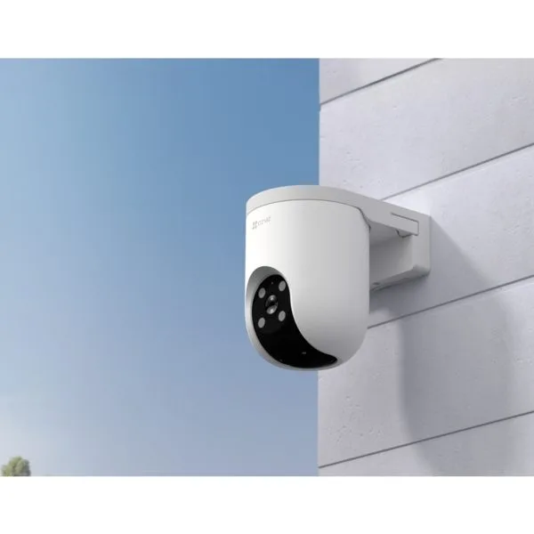 EZVIZ H8C Pro 3K (5MP) Pan & Tilt WiFi Camera installed on a wall