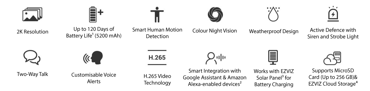 EZVIZ EB3 battery camera features