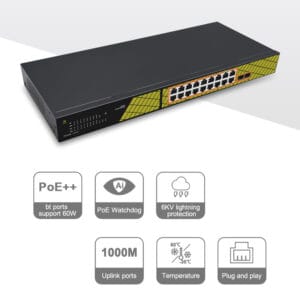 GENATA 16 Port Gigabit AI PoE Switch GNT-RP1420G6