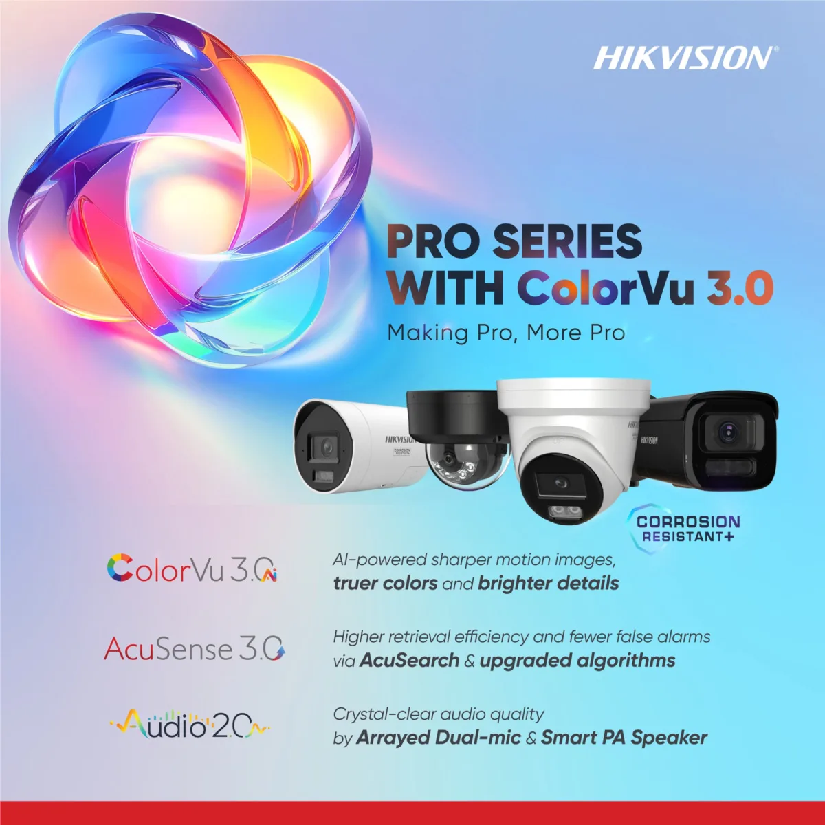 Hikvision Pro Series 4MP 3-Line Smart Hybrid Bullet Camera - Image 4