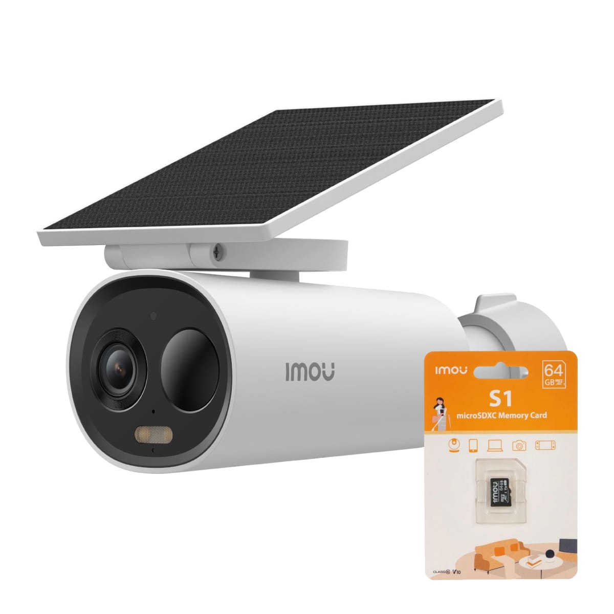 IMOU Cell 3C All-in-One 2K WiFi Camera with Solar Panel (3MP) including 64GB MicroSD card