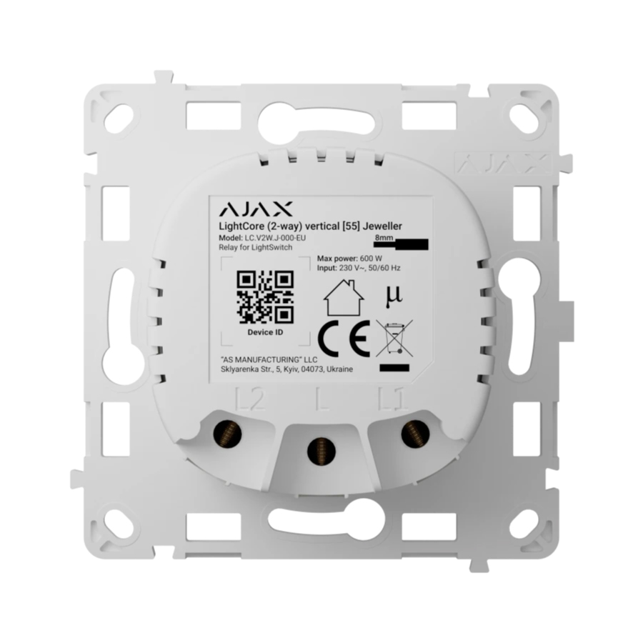Ajax LightCore 2-Way Smart Light Switch Core - Image 2