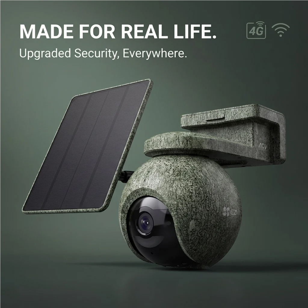 EZVIZ EB8 Pro Ranger Solar 4G & Wi-Fi Motorised Pan/Tilt Battery Camera Kit (8MP) - Image 3